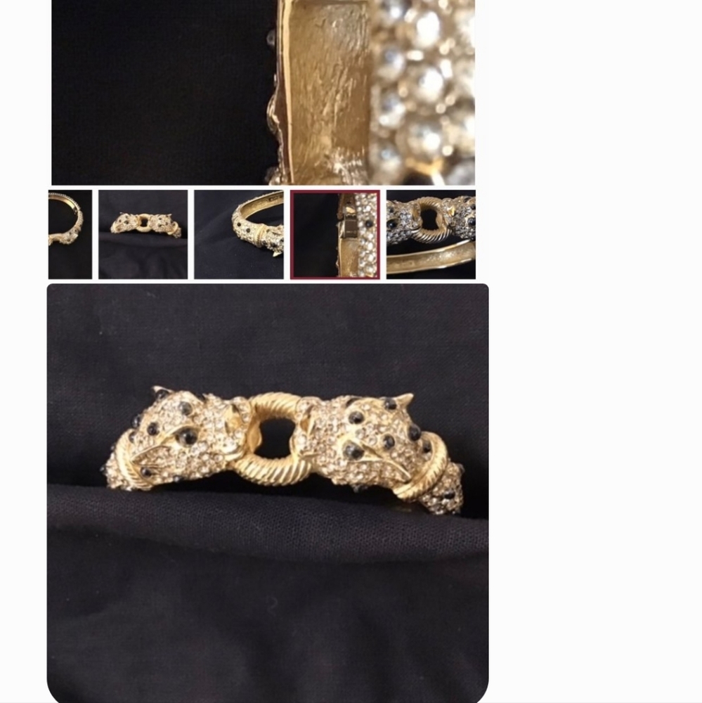 Vintage Ciner double panther bracelet